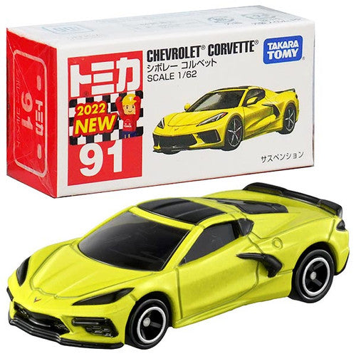 Tomica : No. 91 : Chevorlet Corvette Diecast 1:67 Scale Collectible